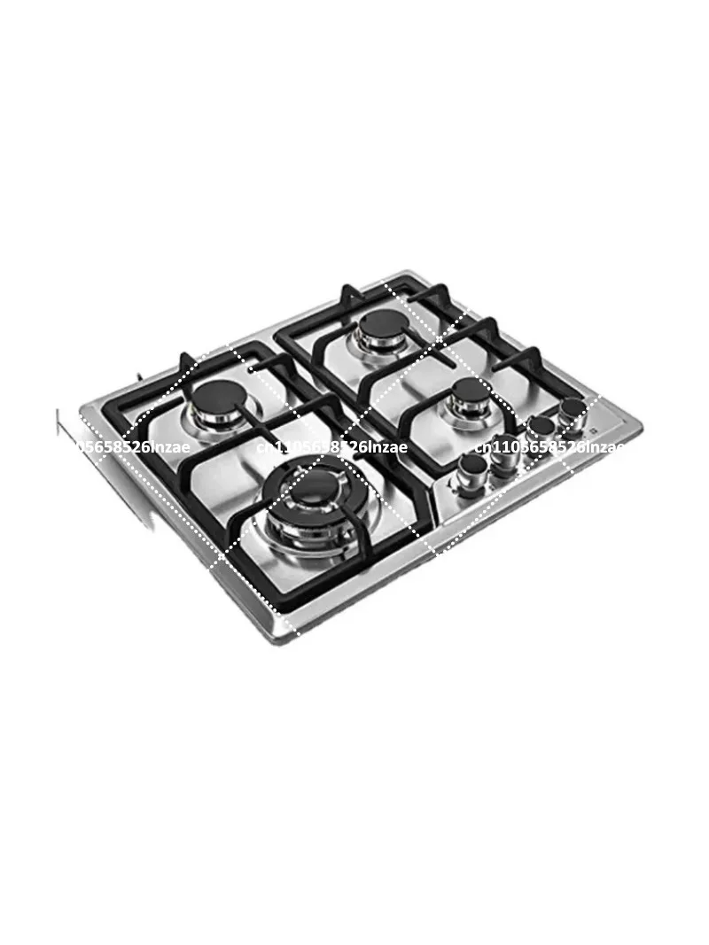 Stainless Steel Gas Cooktop 4 Burner Built-in Drop-in Gas Hob Kitchen Cooking Stove