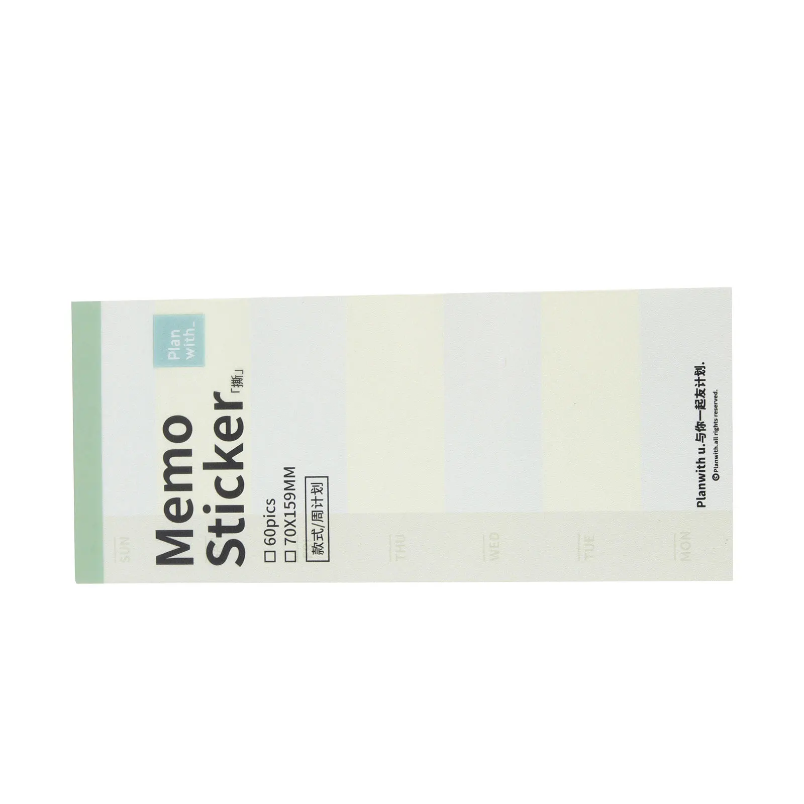 Piano settimanale Adesivi memo multiuso Decalcomanie autoadesive per etichette con note strappabili per adesivi memo per uso ufficio studio