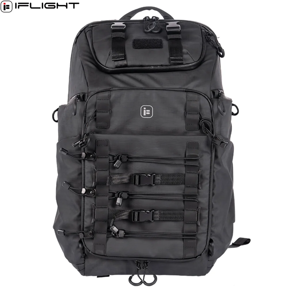 IFlight FPV Drone Backpack 540X380X220mm 33 Liter Volume Resizable Compartments Ntegrated RGB Light Strips for FPV Drone Goggles