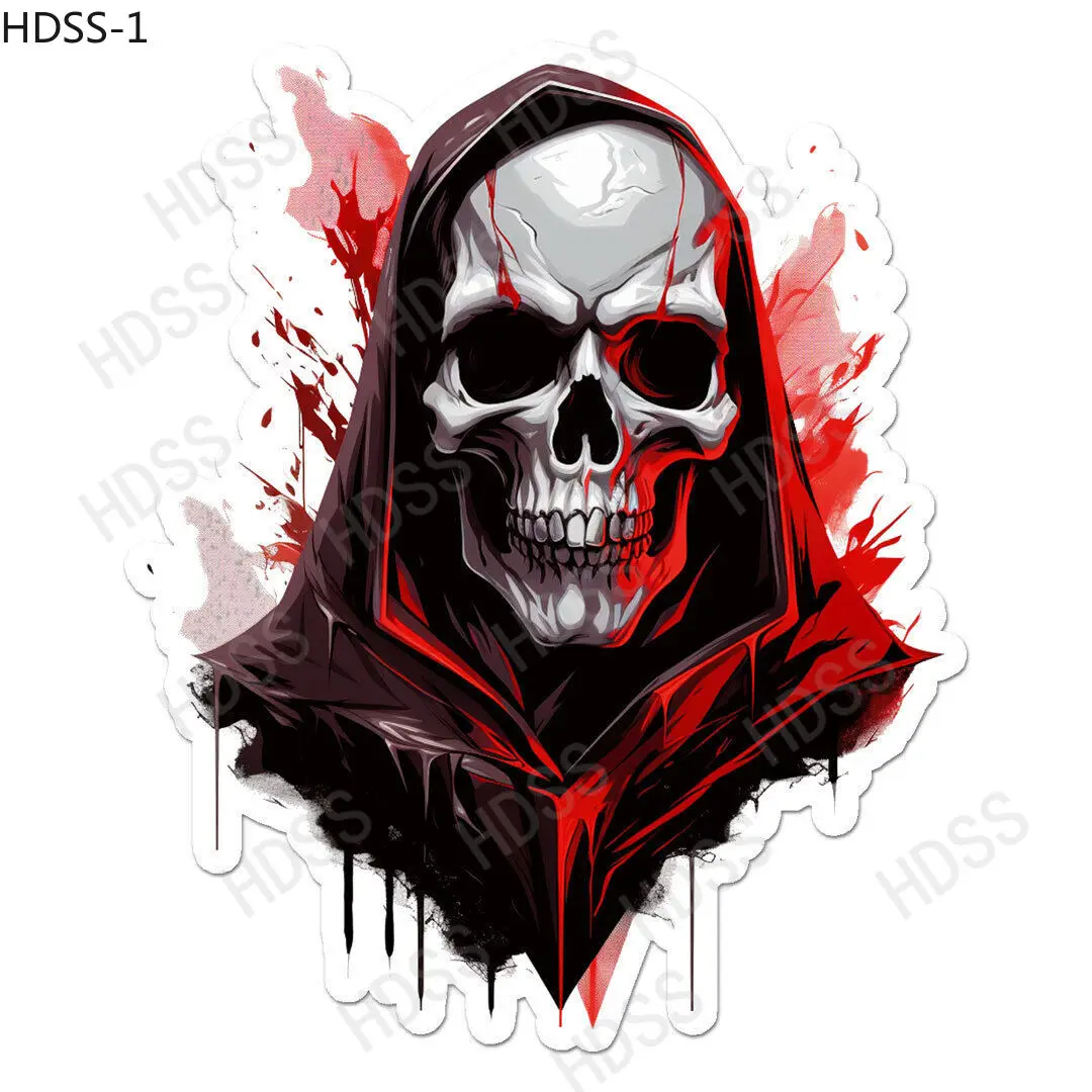 

HDSS - Death Skull Decal Personalized Vinyl Car Stickers, Motorcycle Accessories, Helmets, Laptops, Decorative car acccesorios