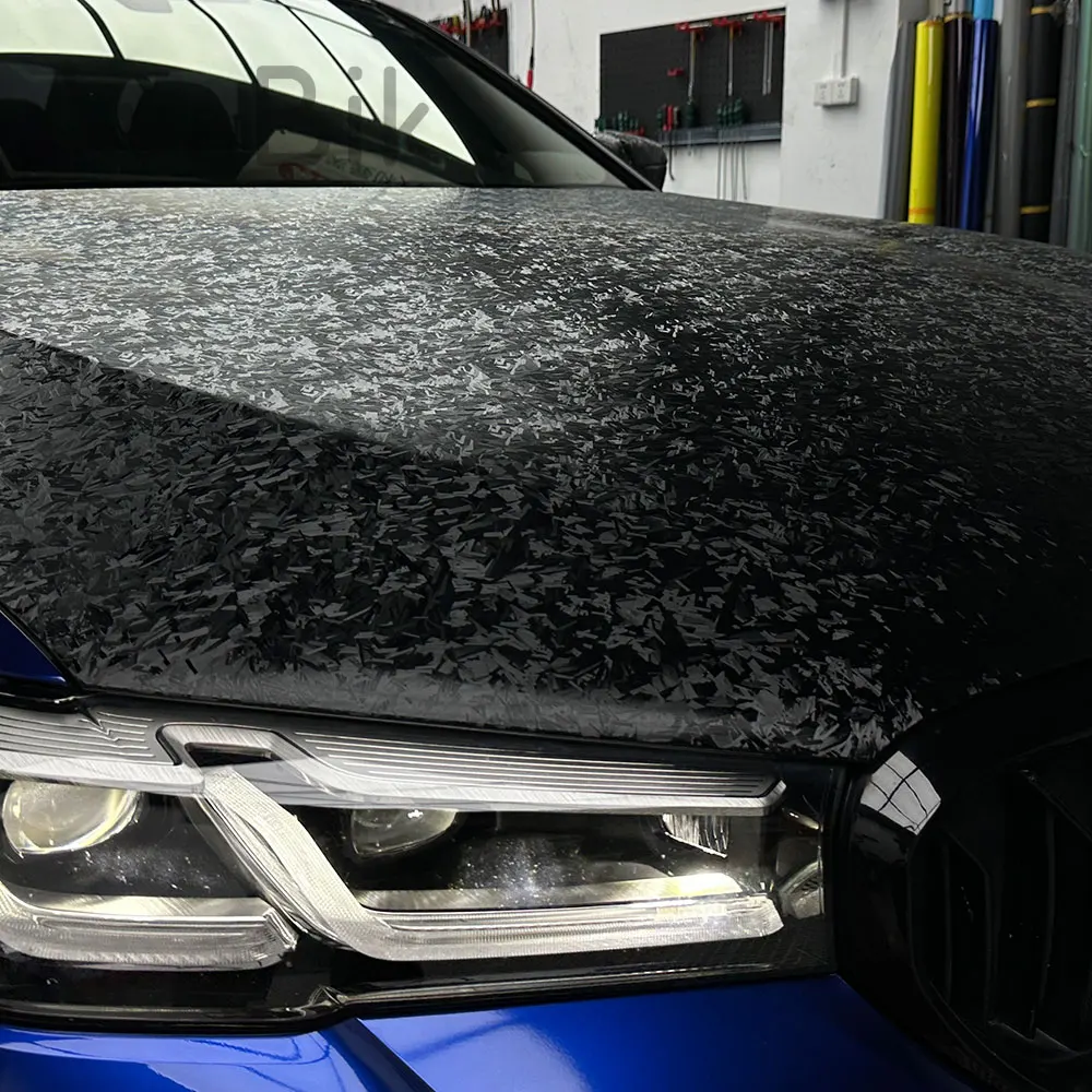 1x1.52/2/3M ملصقات السيارات PET الصلب ألياف الكربون الملمس الفينيل التفاف الفيلم DIY بها بنفسك سيارة التصميم ملصق ل اكسسوارات السيارات هود الباب