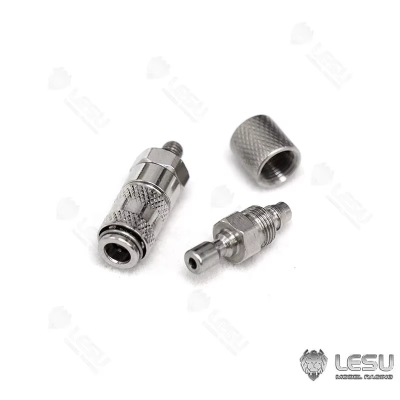 LESU Precision Chrome-plated Copper High Pressure Quick Disconnect Converter Nozzle, Hydraulic Quick Joint for RC Model Modifica