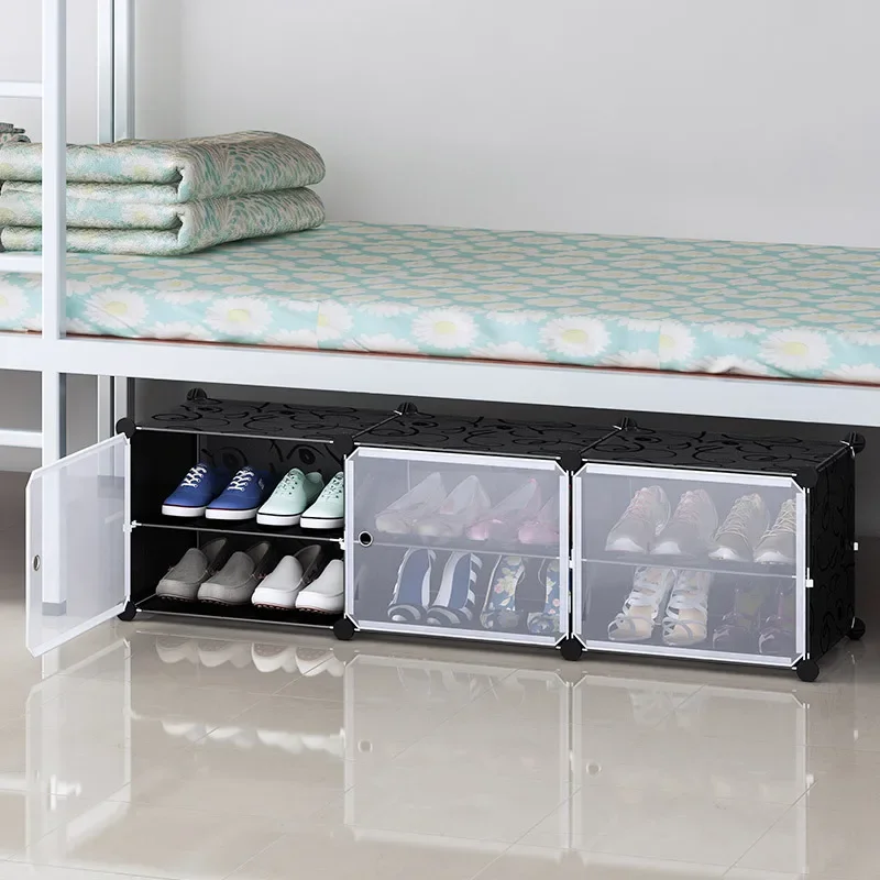 

Simple shoe rack bed bottom dustproof shoe cabinet household space saving plastic shoe storage box