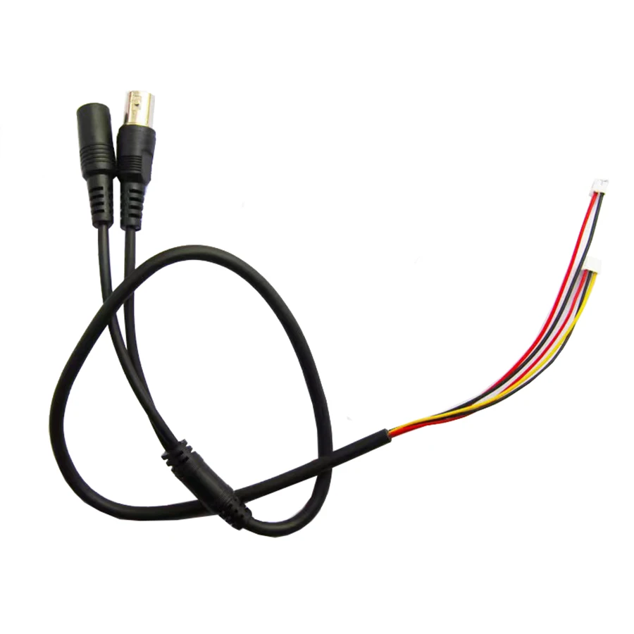 6PCS High Quality Simple CCTV AHD CCD Camera Module Board Cable /Line ,Analog HD Video + Power Supply Port