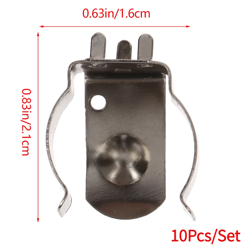 10Pcs Nickel Plated Spring Steel Metal Stamping 18650 BC-1719 Battery Contact Clip 18650 Battery Holder Accessories.