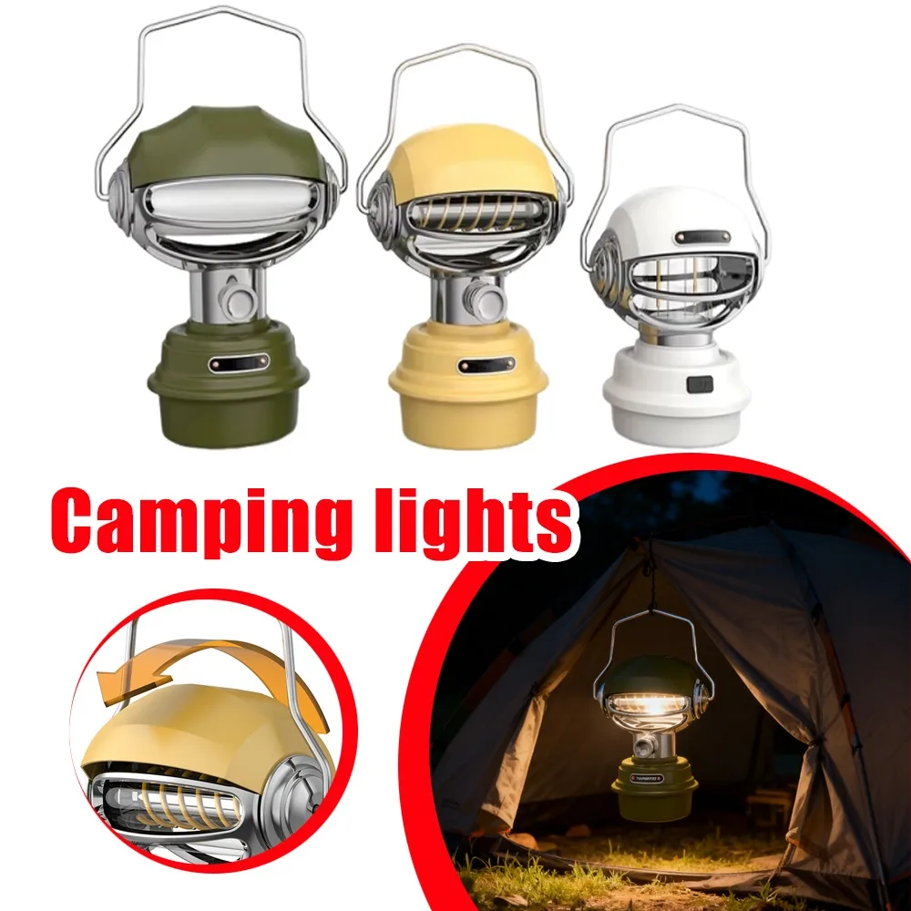 

Кемпинговый светильник, водонепроницаемый многофункциональный аварийный светильник, уличный инструмент, срок службы батареи 3–6 часов, яркий ночник, портативное освещение