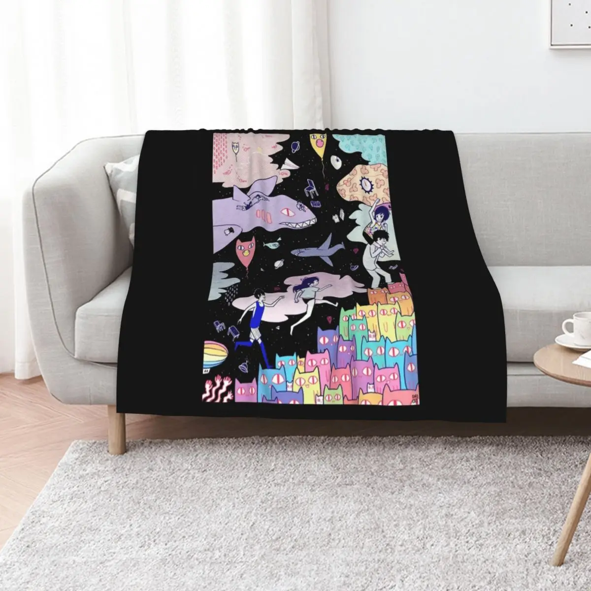 omori Tshirt - omori fanart game sticker sticker poster Throw Blanket Sofa Luxury Throw Comforter Blankets