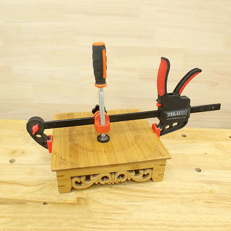 Morsetto per bordi per la lavorazione del legno Morsetto rapido stile F con vite a mandrino singolo per progetti di produzione di mobili per armadi Strumento di fissaggio per carichi pesanti