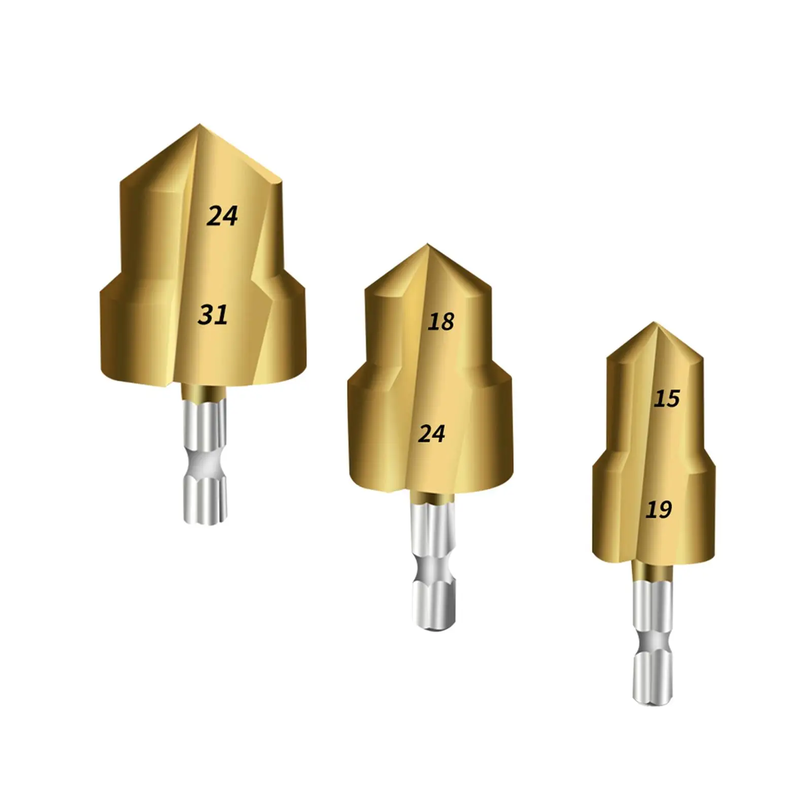 

Ppr Pipe Countersink Drill Bit Multipurpose Simple Installation for Power Tools with 1/4 inch Hex Shank Alloy Steel Accessory