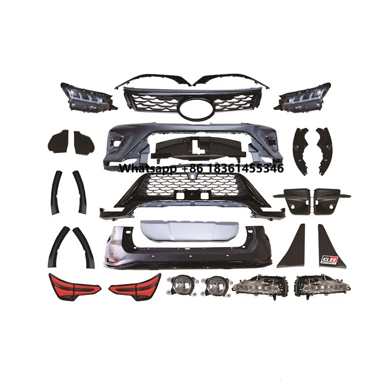 

For Fortuner DaMeiHigh Quality Facelift Fortuner 2016-2021 Upgrade To GR Sport Headlight Tail Light Front Bumper Bodykit