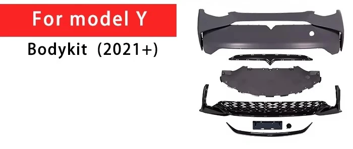 forFactory Direct Car Bumpers Newest Primer Unpainted Modified Accessories Universal Car Bumpers for tesla Model Y