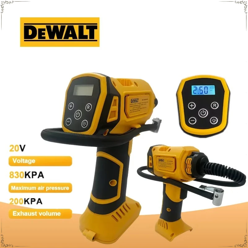 

Электрический компрессор Dewalt с автоматическим цифровым манометром для накачки автомобильных шин, перезаряжаемый, портативный