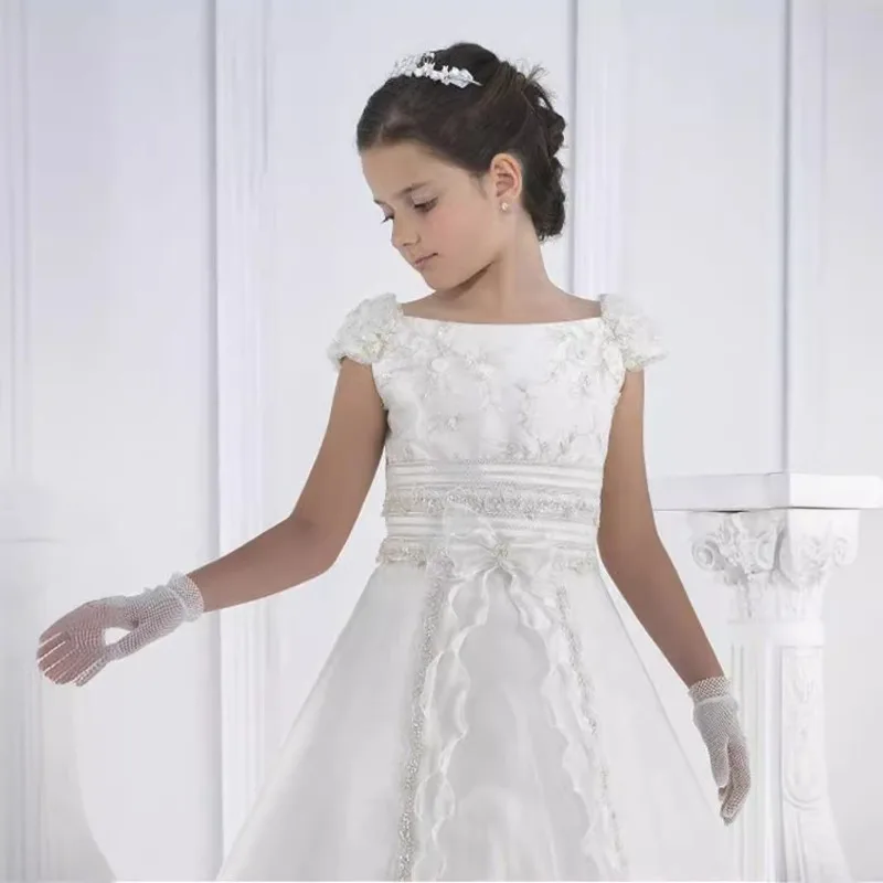 New Children's Clothing Flower Girl Bubble Sleeve Wedding Dress Fluffy Dress Wedding Evening Dress Flower Girl Dresses Events