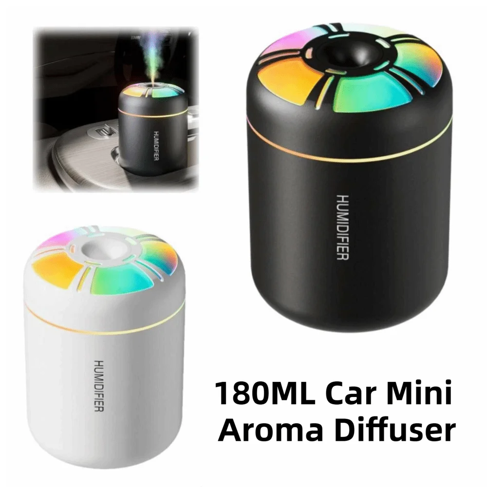 Moisturizing 180ML Car Mini Aroma Diffuser USB Mist Maker Essential Oil Purifier Portable Silent Operation Air Humidifier Home