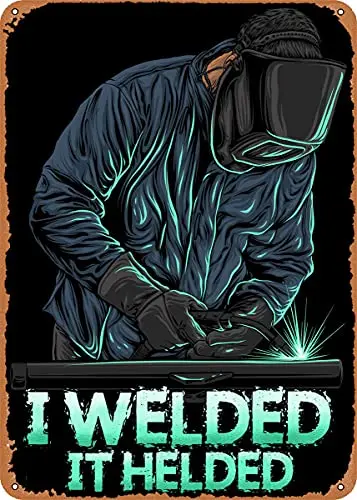 Welder Worker Vintage Look Metal Sign Patent Art Prints Retro Gift 8x12 Inch