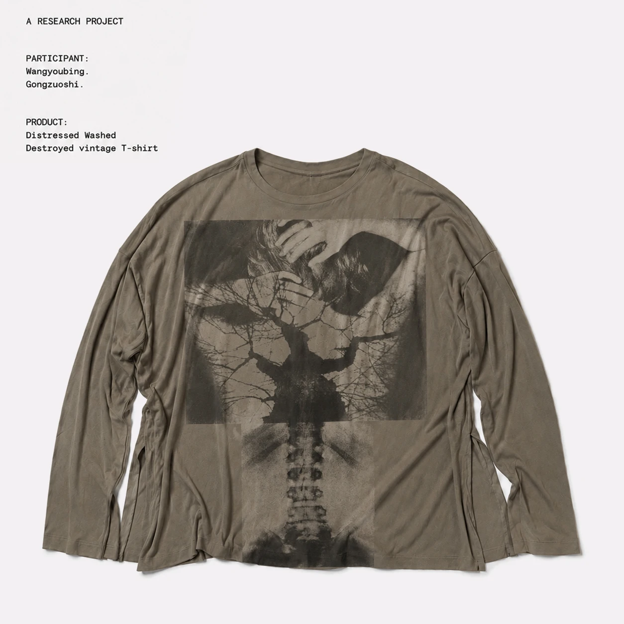 Dark Retro Printed Long Sleeve T-Shirt Unisex Early Autumn Wear Cotton Youth Fashion Shoulder Drop Style round Neck T-Shirt