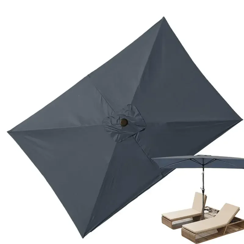 2x3 m Rectangular Patio Umbrella Cloth Replacement Canopy Duty Heavy Cantilever Parasol Top for Outdoor Deck, Backyard