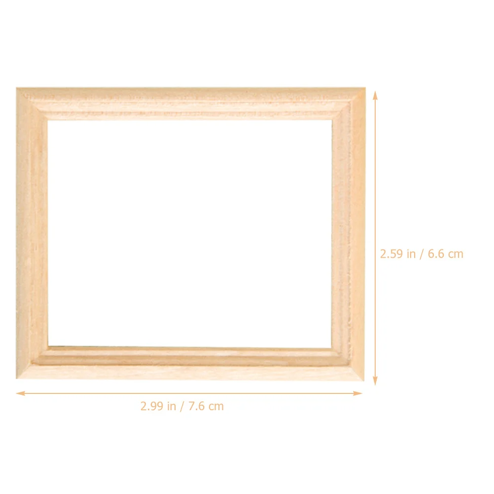 Mini meubles en bois, cadre en bois réaliste pour bricolage, Mini projets de maison, charmant pièce d'exposition artisanale décorative, 2 pièces