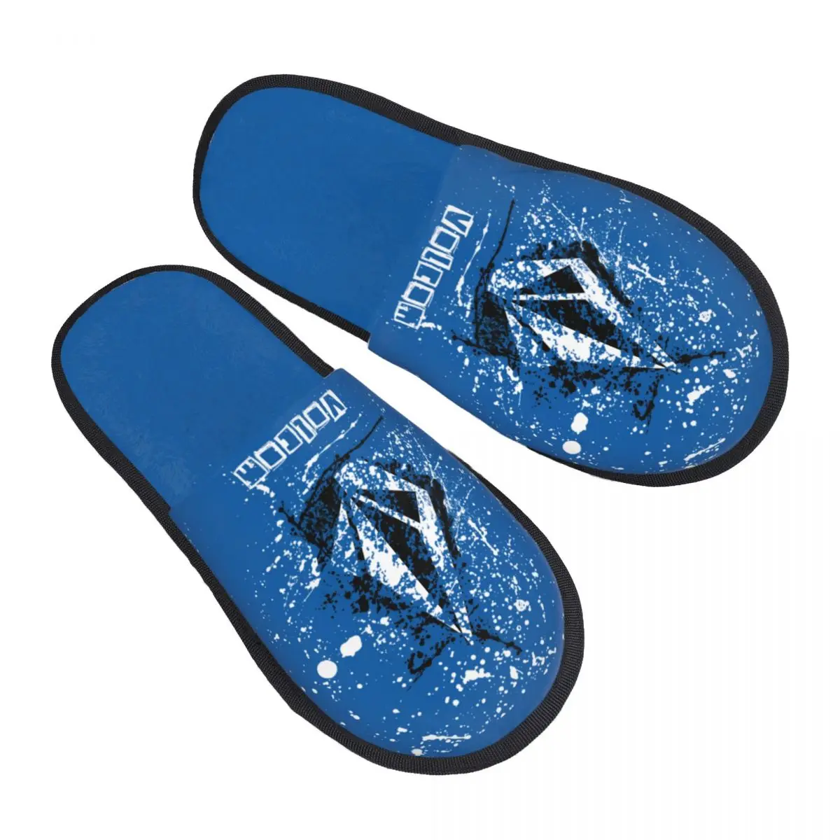 Custom Volcoms Symbol Soft Scuff Memory Foam Slippers Women Hotel House Shoes