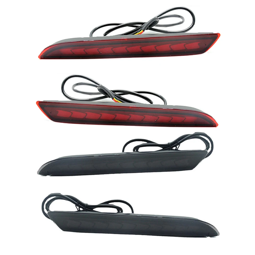 

2pcs Red/Smoke Rear Bumper Lamps Fit for Honda City 2023-2024 Brake Light Turn Signal Backup Reflector Lamp Taillights Fog lamps