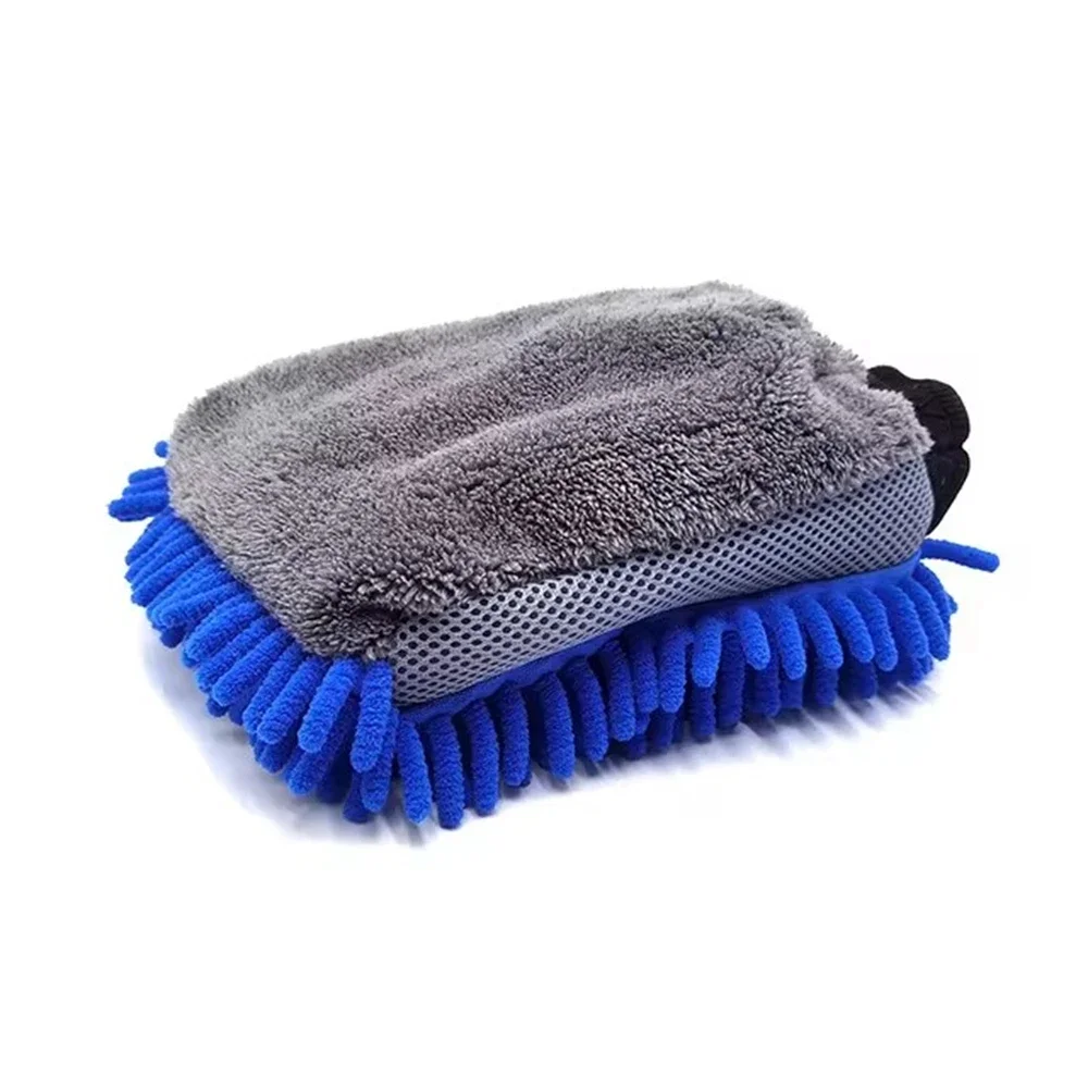 1/5 stücke Auto Waschen Handschuhe Wasserdichte Mikrofaser Chenille Handschuhe Auto Reinigung Mitt Detaillierung Pinsel Auto Pflege doppelseitigen Handschuh