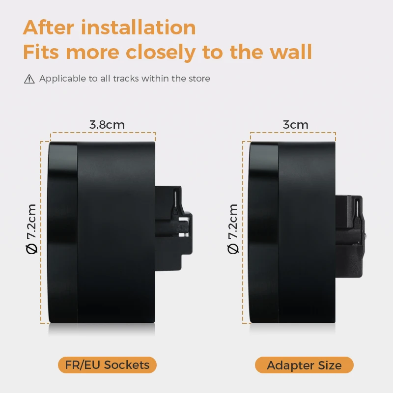 Avoir AD2 AD6 Track Socket Aluminum Brushed Electrical Outlets LED Rail Socket Module Adapter Usb Wall Socket Power Strip EU UK - Image 6