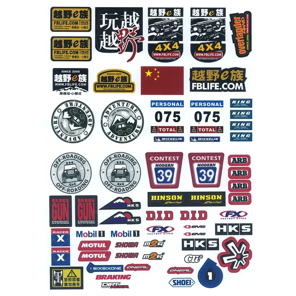 Etiqueta Adhesiva impermeable personalizada para coche teledirigido, etiqueta decorativa con logotipo, a escala 1/10, Traxxas Trx4 defender Bronco