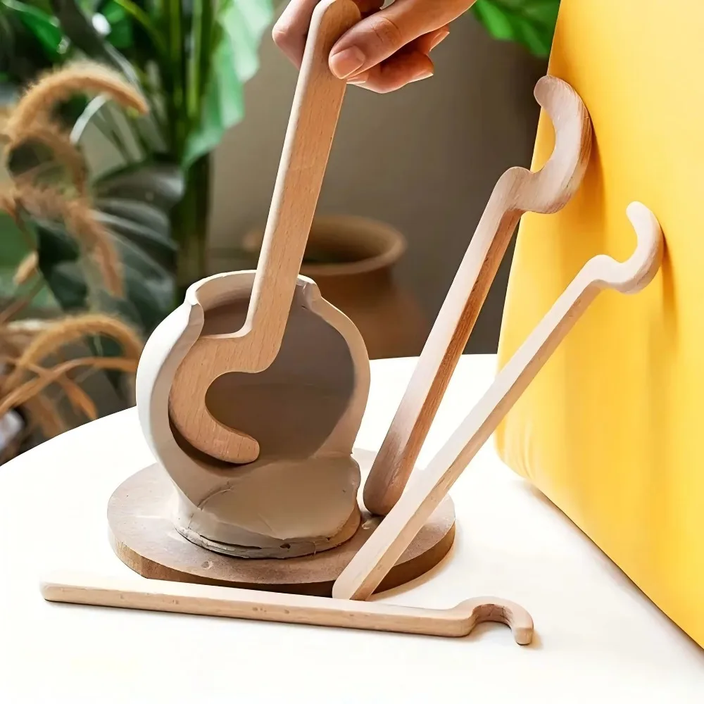 2Sizes Simple Long-handle Throwing Tool For Rapid Shaping, Rim Molding And Modeling Auxiliary Magic Tool For Pottery Clay Modeli