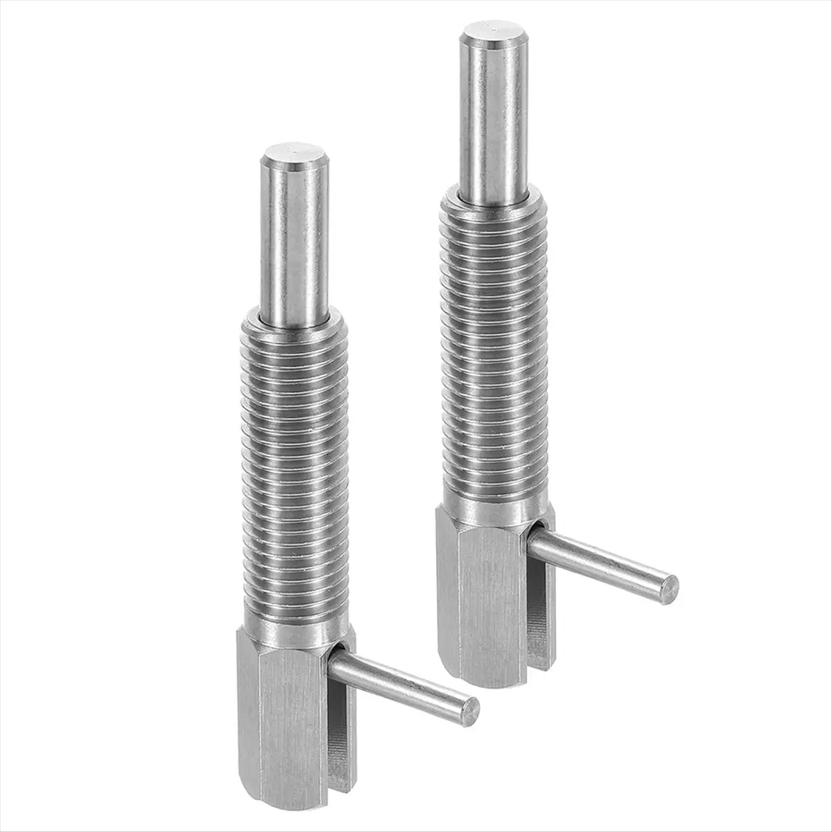【Limited Offer】2Pcs Retractable Indexing Plunger Pin, M16 L Spring Plunger Stainless Steel Spring Loaded Telescopic Locking Pin