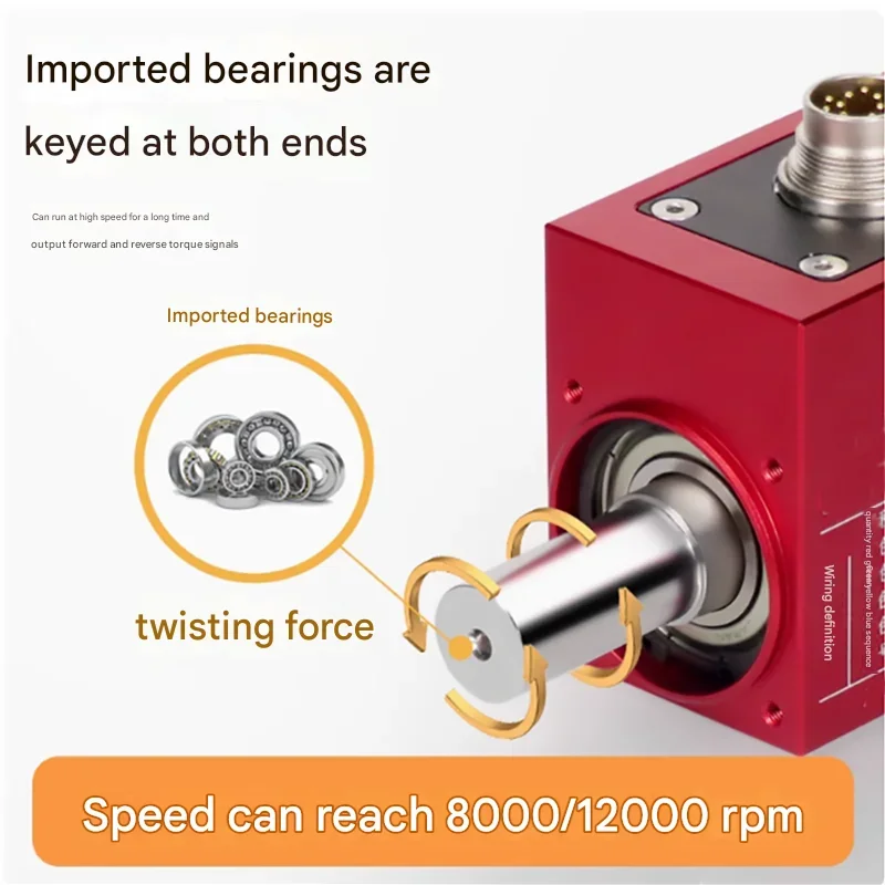 High-Precision Dynamic Miniature Rotary Torque Sensor Dustproof Waterproof 5/10/20/30/50NM Speed Tester Force Sensors Load Cells