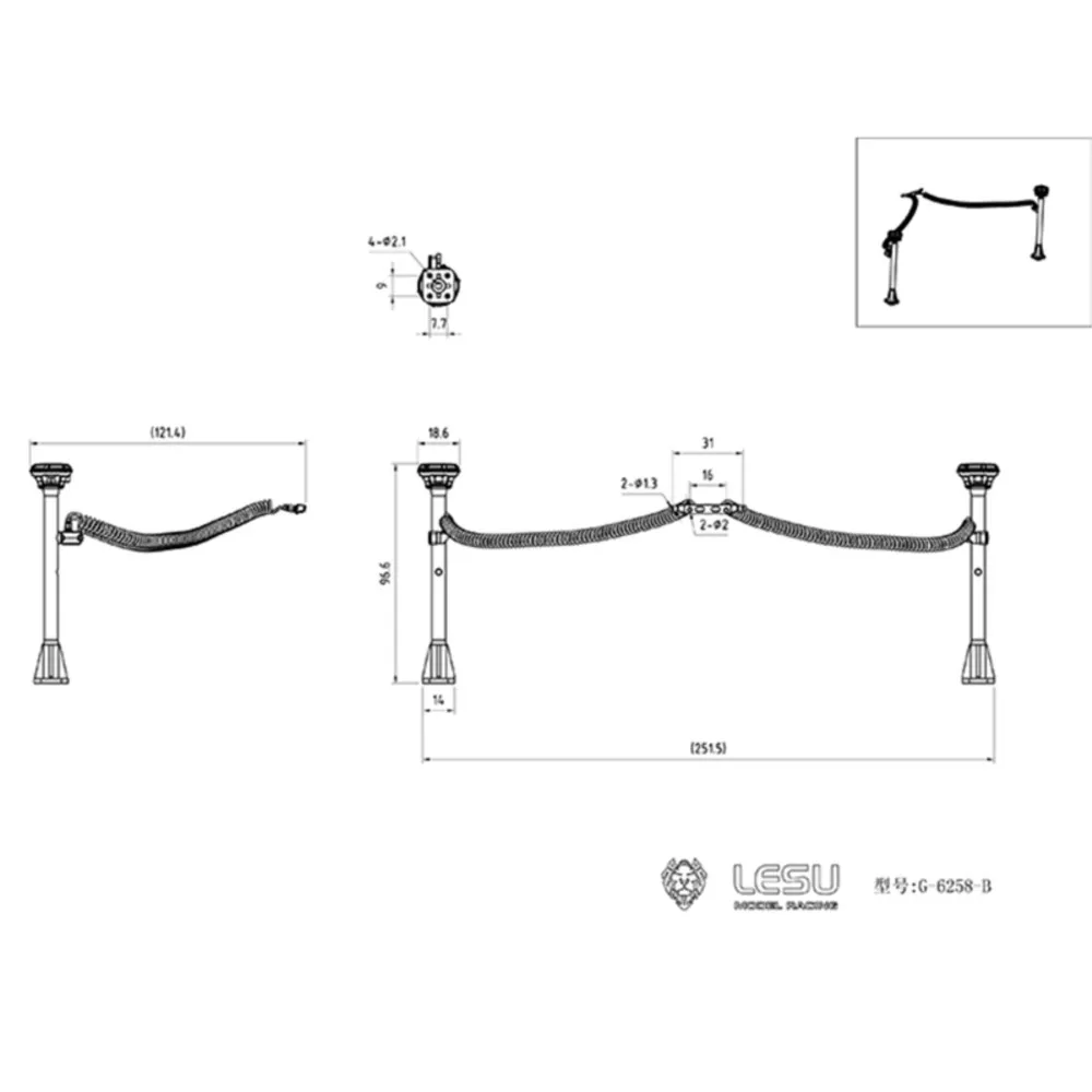 LESU RC 1Pair Metal Gps 3V Clearance Lamp Wire Parts For 1/14 Dt60 Crawler Bulldozer Outdoor Toys TH18252