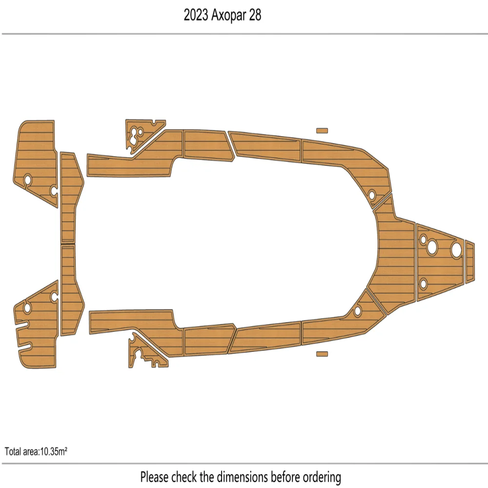 2023 Axopar 28 cockpit swimplatform 1/4” 6mm EVAFoam Faux teak floor SeaDek MarineMat Gatorstep Style Self Adhesive