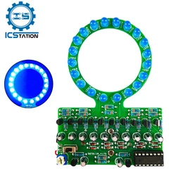 RGB LED Gradient Ring Water Lamp DIY Electronic Kit  Water Light Component Soldering Project Practice Suite Welding Teaching