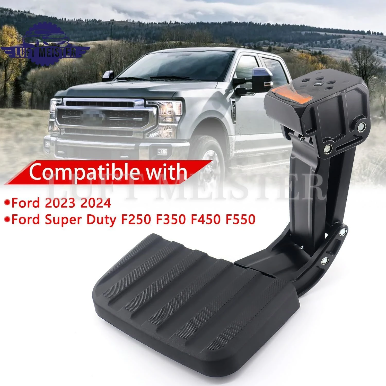 Rear Bed Step Bumper for 2023-2025 Ford Super Duty F250 F350 Truck Rear Tailgate Bedsteps VPC3Z17A958A