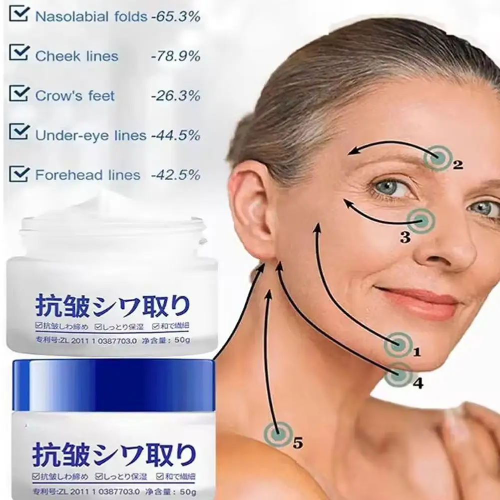 Anti-Aging Fade Fine Lines Gel Instant Wrinkle Remover Face Cream Firming Moisturizing and Softening Wrinkles Women Skin Care