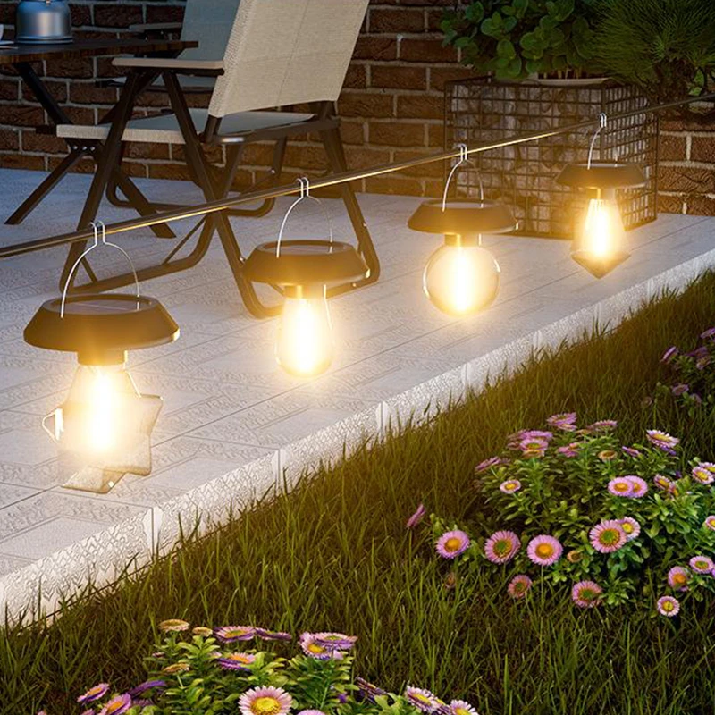 

Outdoor Solar Tungsten Light Waterproof Hanging Bulb for Balcony Patio Camping Garden Yard Decorative Lamp Solar Landscape Light