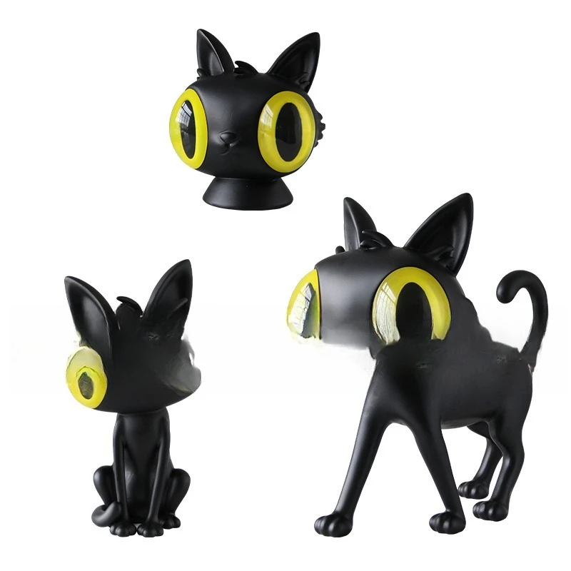

Modern simple light luxury creative lucky big-eyed cat ornament, living room entrance porch table TV cabinet children's room