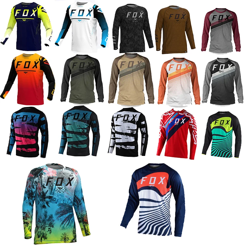 

2023 Men's Downhill Jerseys Mountain Bike MTB Shirts Offroad DH Motorcycle Jersey Motocross Sportwear Clothing Hpit Fox