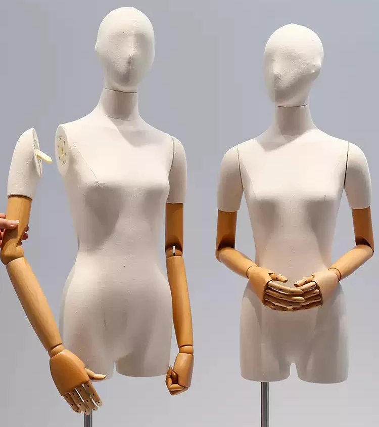 European Linen Mannequins Women's Clothing Pendant Hand Half-body Mannequin Designer Window Display Model Store Mannequin Stand