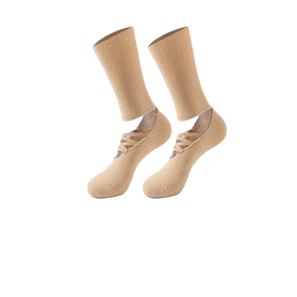

New Cotton Pilates Socks Harajuku Street Breathable Strappy Grip Sock Casual Non-Slip Grip Mid Tube Socks