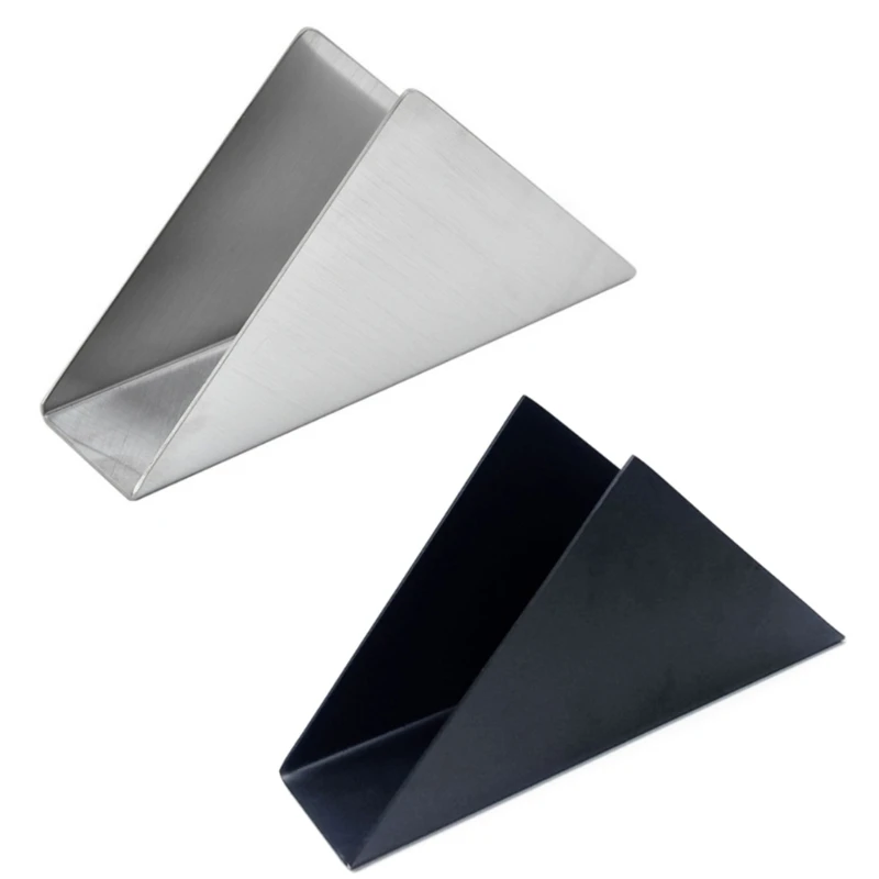 

N7MD Easy to Assemble Paper Towel Stand Triangles Tissue Holder Rack Stainless Steel Kitchen Countertop Napkin Dispenser