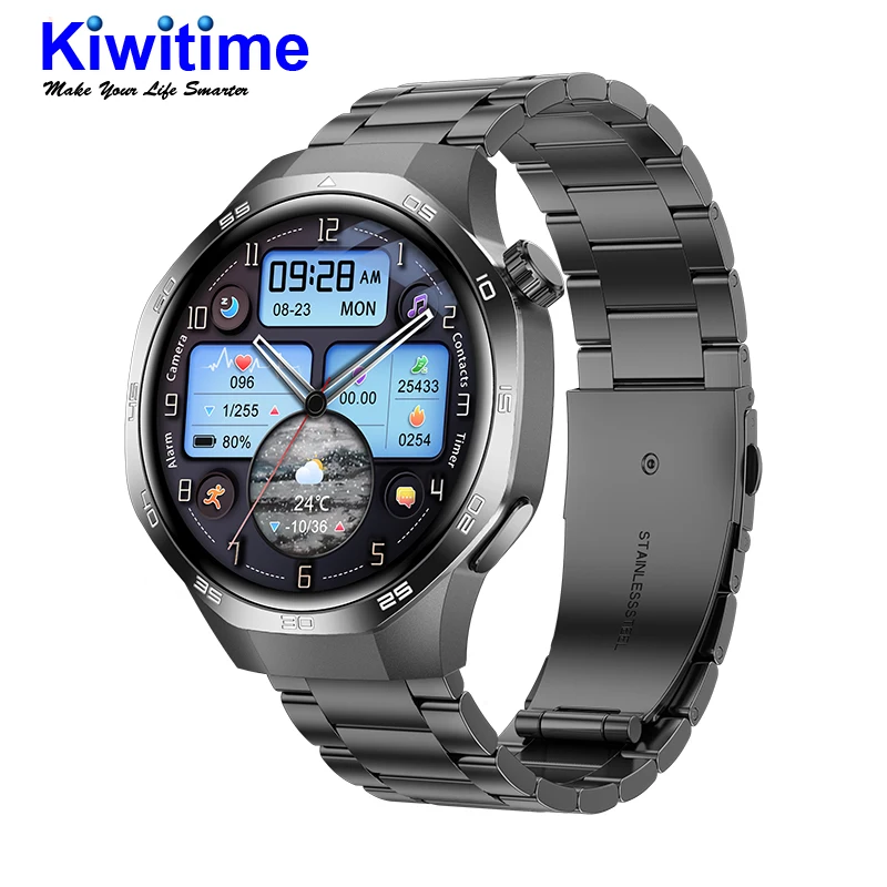 KIWITIME Watch 5 MAX Smart Watch 2024 Compass Heart Rate Blood Pressure Monitor Sports Fitness Bracelet Smartwatch for Men Women