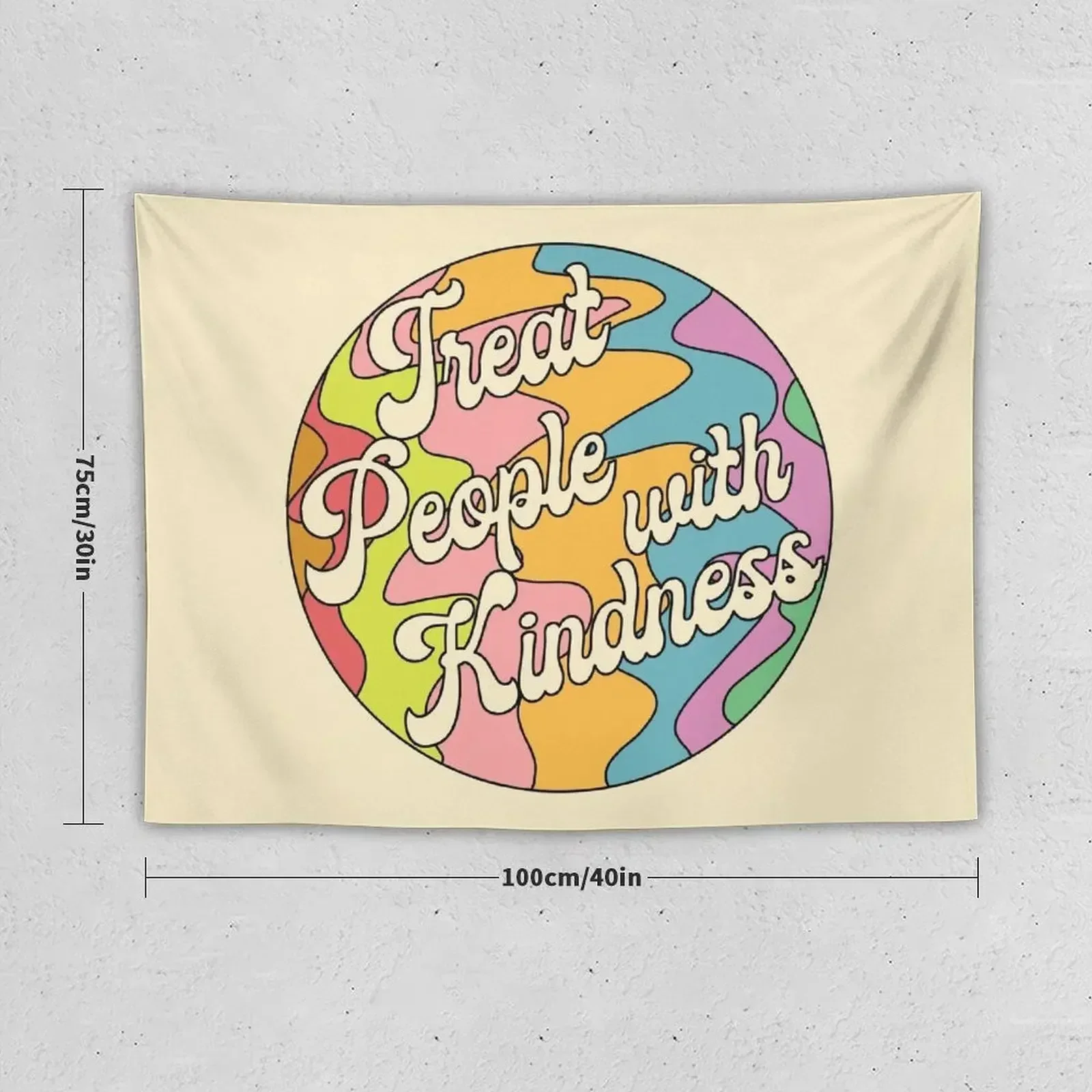 Groovy Treat 'Em With Kindness Design Tapestry Bedrooms Decor Bedroom Decoration Christmas Decoration Anime Decor Tapestry