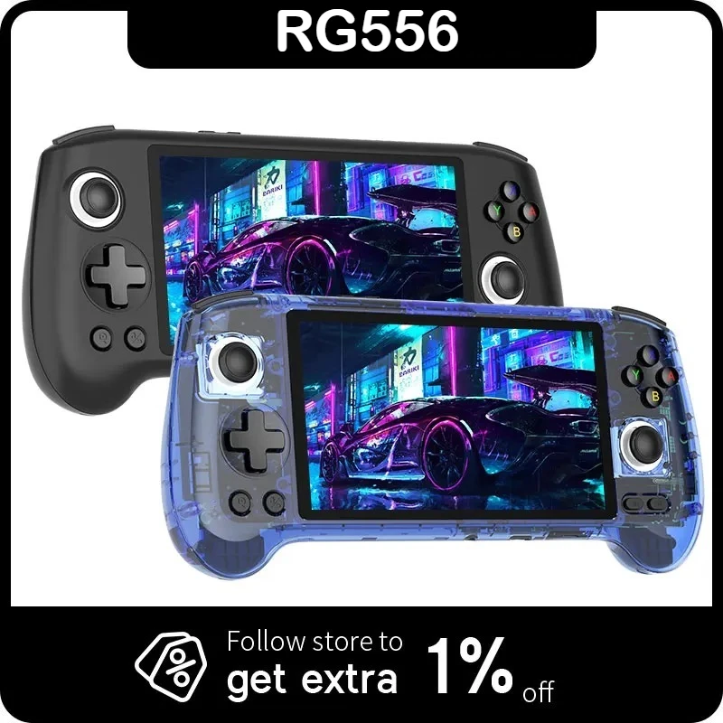 BOYHOM RG556 Handheld Game Console 5.48'' AMOLED Screen Android System 5500mAH Battery Bluetooth5.0 Portable Video Game Player