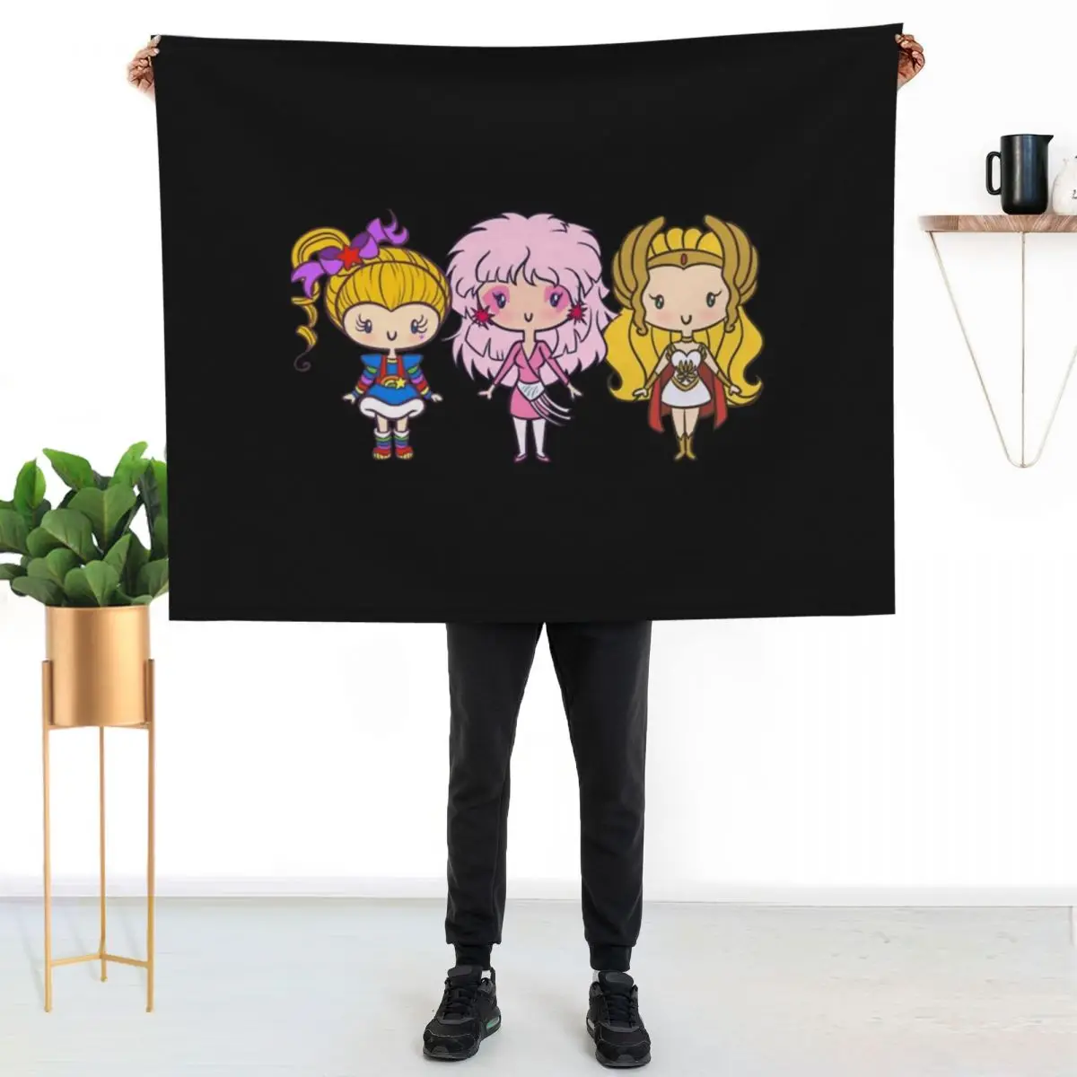 Lil' CutiEs- Eighties Ladies Throw Blanket Soft Plaid Picnic Cute Luxury Designer Camping Weighted Blankets