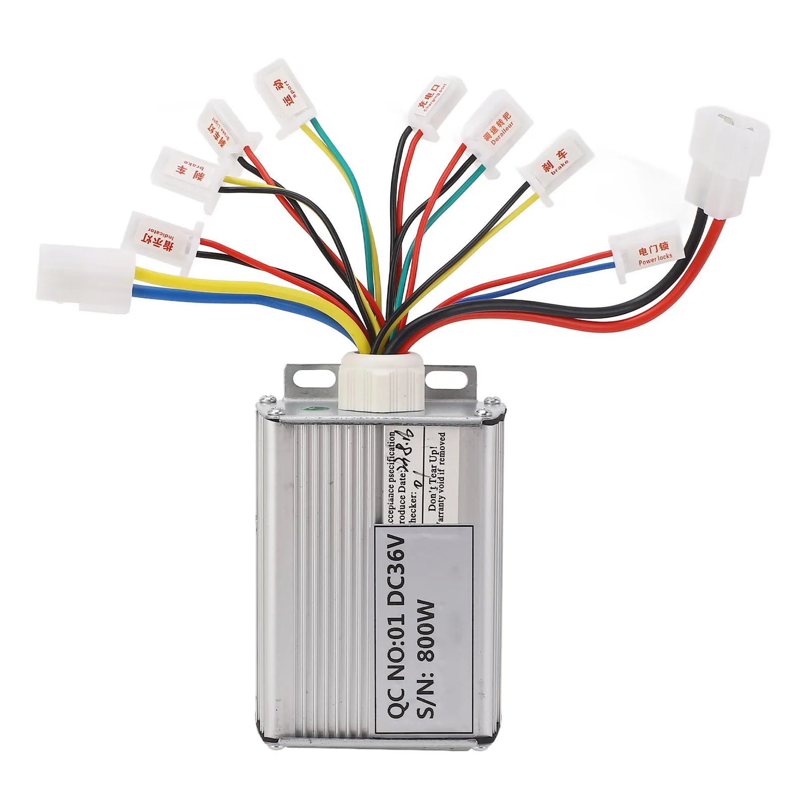 36V 800W Elektroroller Controller Aluminiumlegierung Gehäuse Hochtemperaturbeständiger Draht Fahrrad gebürsteter Controller