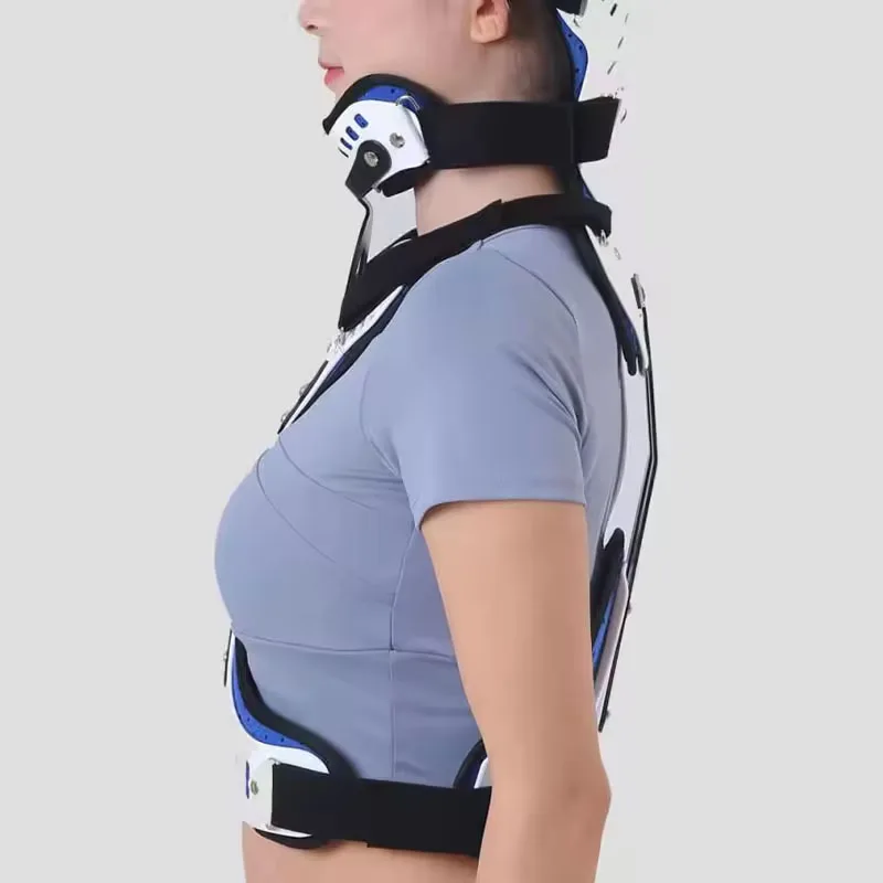 

1 комплект, регулируемый шейный грудный ортез, поддерживающий бандаж, медицинский бандаж для головы, шеи, груди, фиксированный бандаж, корректор осанки, поддержка