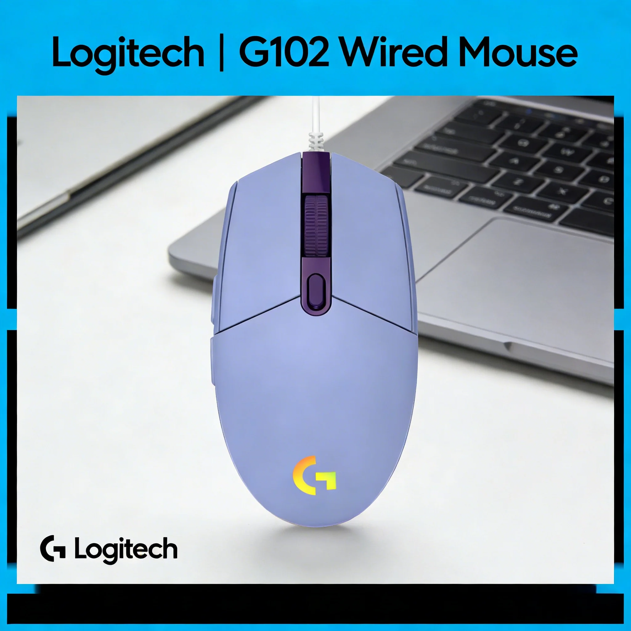 

Игровая оптическая мышь Logitech G102 с высокой точностью, 8000 DPI, RGB-подсветкой, проводная
