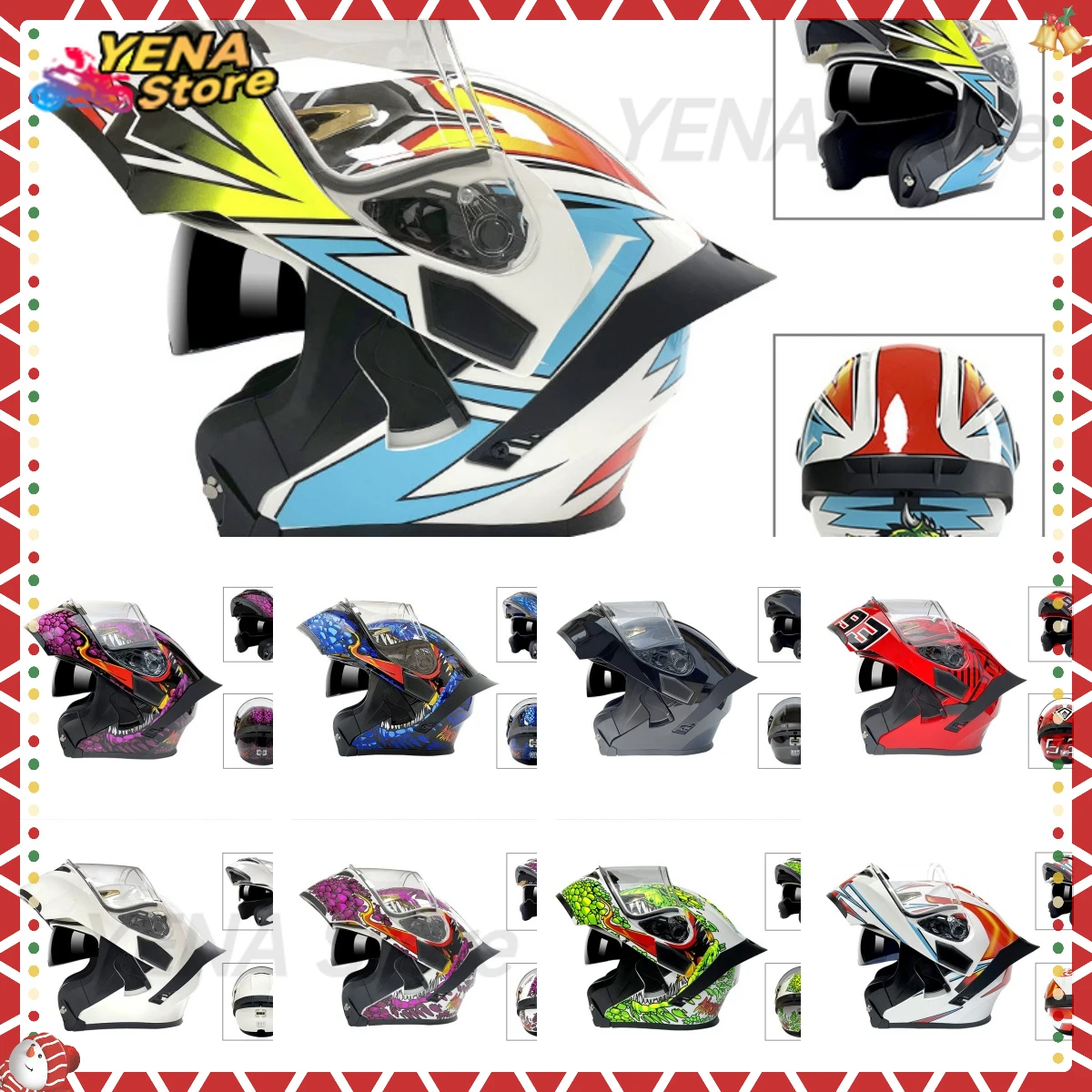 MP01 Dual Shield Motocross Helmet Dual Lens Pioneer EVO Motocross Helmet - motorcycle flip helmet