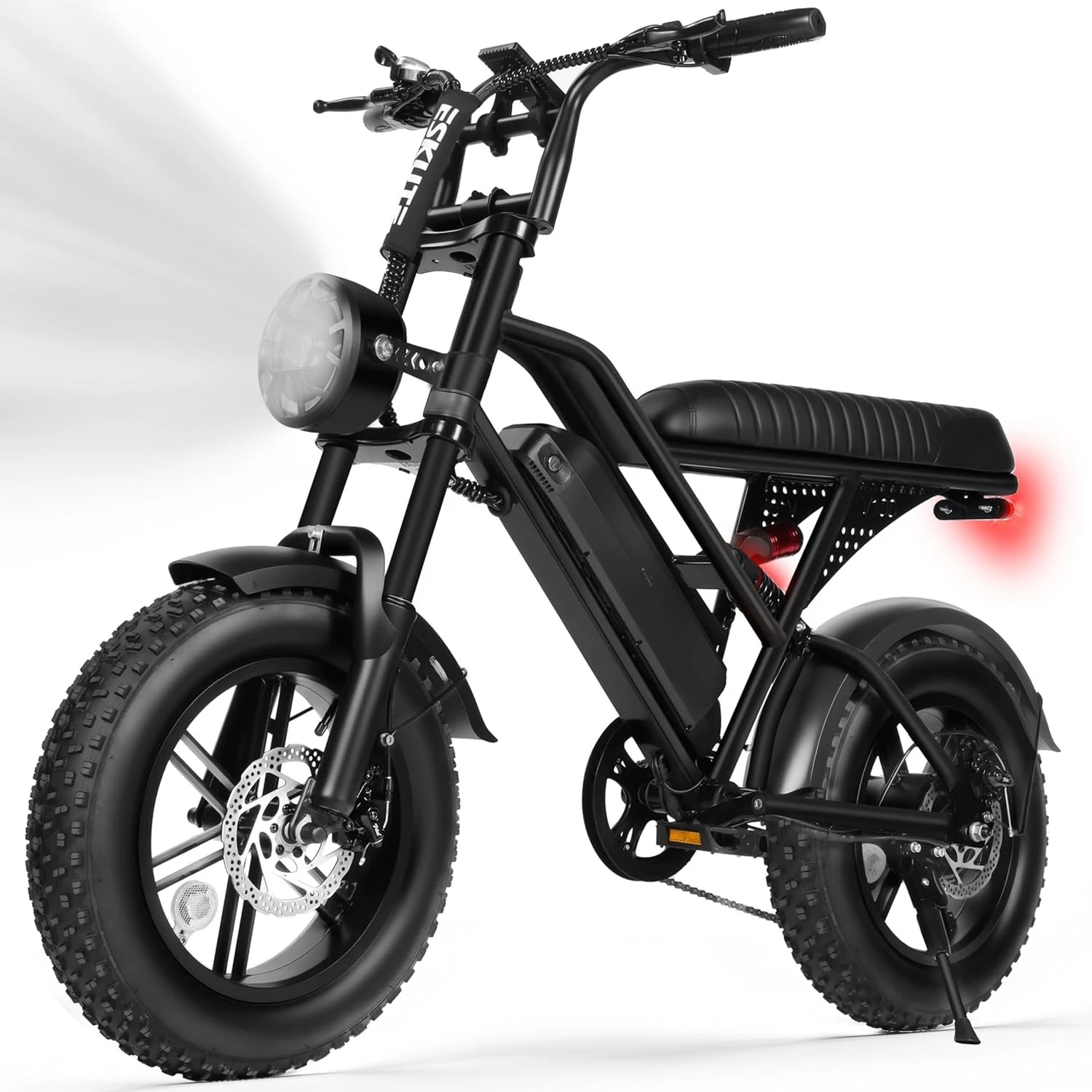 

V100 Electric Bike for Adults, Electric Dirt Bike 1500W Peak Motor, All Terrain Dual Suspension E Bike 28MPH Top, Customized